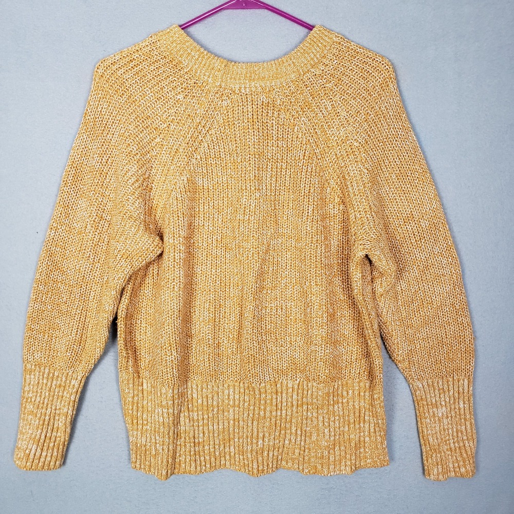 Universal Thread Size XL Chunky Knit Sweater Gold Fisherman Boho Granola Girl - Picture 2 of 7